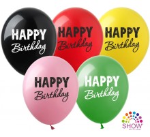 Шар Арт-SHOW "Happy Birthday" печатные буквы12' (1 ст.)