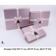 Коробка подарункова картон Рожева блиск з рожевим бантом (набор 3 шт.) L велика