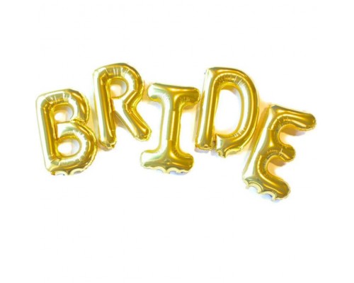 Фольгований напис "Bride" - золото 16"