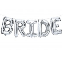 Фольгований напис "Bride" - срібло 16"