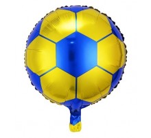 Фольгована кулька коло Китай Футбольний м'яч жовто блакитний 18"