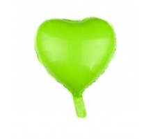 Фольгована куля серце Китай "Зелене пастель" 9"