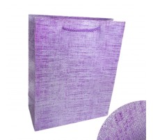 Пакет подарунковий середній "Тканий блиск, фиолетовий"