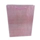 Пакет подарунковий великий  "Однотонний в'язаний блиск, рожевий"  Розмір:  L 30*41.5*12 см
