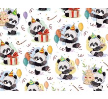 Пакувальний папір (5 листів) "Весела панда"