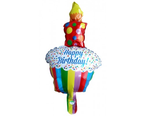 Фольгована куля Міні-фігура Китай "Кекс Happy birthday"