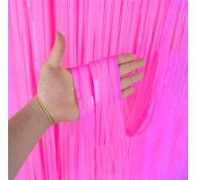Декоративна шторка для фотозони - яскраво рожева 1*2 м