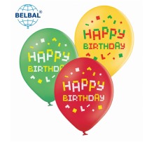 Латексні кульки Belbal Лего Lego "Happy birthday" 30 см 12" (25 шт.)