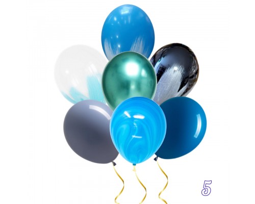 Набір  латексних Кульок  "Блакитне асорті 5" АКЦІЯ