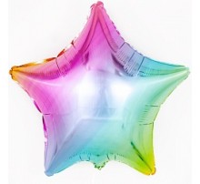  Фольгована кулька (зірка) Flexmetal зірка кольорове омбре18"