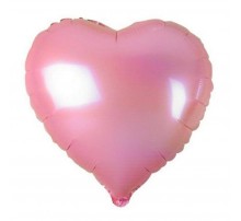 Шар Flexmetal сердце «Нежно-розовое матовое» 18'