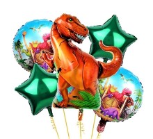 Набор Фольгированных Шаров (Китай) "Динозавр оранжевый"