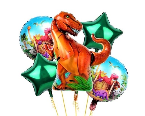 Набор Фольгированных Шаров (Китай) "Динозавр оранжевый"