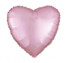 Шар Flexmetal Сердце розовое сатин