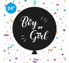 Шар латексный Sharoff с печатью "Boy or Girl" 24' (60см)