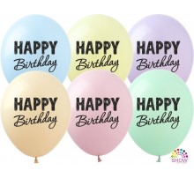 Латексна кулька Art Show Happy Birthday (1 ст.) 100 шт. макарун 12"