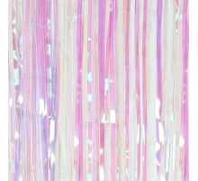 Декоративна шторка для фотозони - перламутрова з рожевим відблиском 1м*2м
