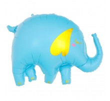 Фольгована кулька (фігура) Китай Слон блакитний з золотими вухами
