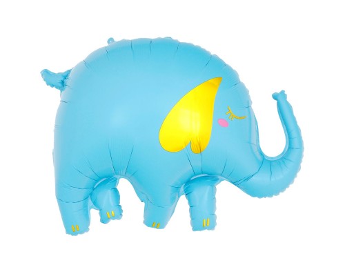 Фольгована кулька (фігура) Китай Слон блакитний з золотими вухами