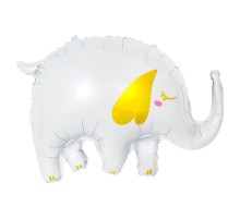 Фольгована кулька (фігура) Китай Слон білий з золотими вухами