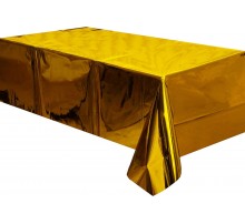 Скатертина одноразова металізованна золото, розмір 137*183 см