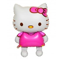 Фольгированная фигура Китай «Hello Kitty в малиновом»70см*114см