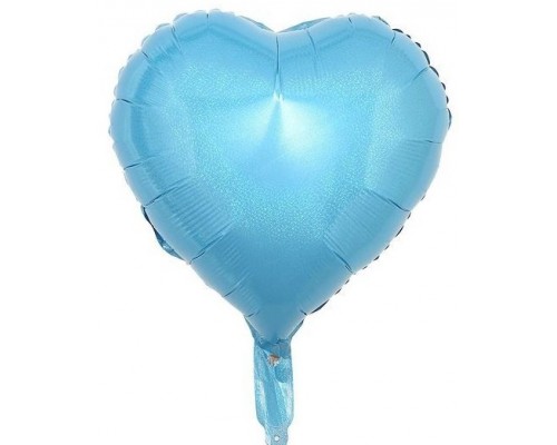 Фольгированный Шар Китай «Сердце голограмма» голубое 18`  АКЦІЯ