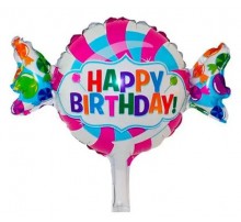 Фольгированный шар мини-фигура Китай «Конфета Happy Birthday»