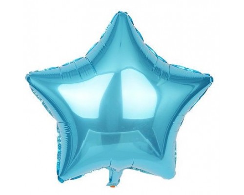Фолльгированный шар Звезда Китай - «Голубой» 18'
