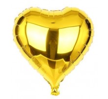 Фолльгированный шар Сердце Китай - «Золото» 18'