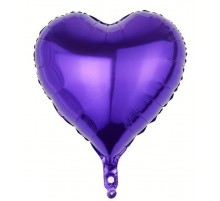 Фолльгированный шар Сердце Китай - «Фиолет» 18'