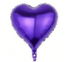 Фолльгированный шар Сердце Китай - «Фиолет» 18'