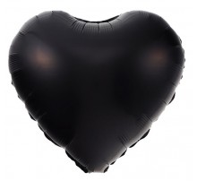 Фолльгированный шар Сердце Китай - «Черное» 18'