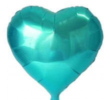 Фолльгированный шар Сердце Китай - «Аквамарин» 18'