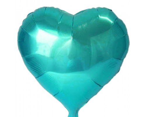 Фолльгированный шар Сердце Китай - «Аквамарин» 18'