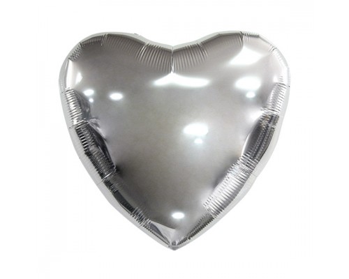Фольгированный Шар сердце серебро Anagram 
