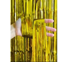 Декоративная шторка для фотозоны - золотая (сатин) 1*2 м