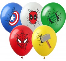 Латексна кулька Арт-Show 12' "Супергерої"   ( 1ст. 5 кольорів) ( 100 шт)