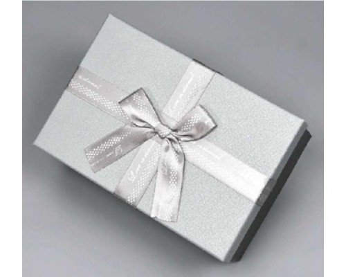 Коробка подарункова картон Сірий блиск (набор 3 шт.) M середня