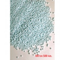 Пінопластова гранула блакитна макарун, 2-4 мм., мілка, об'єм 500 мл.  15 грамм