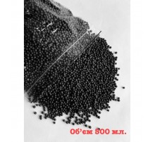 Пінопластова гранула чорна, 2-4 мм., мілка, об'єм 500 мл.  15 грамм