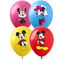 Латексна кулька Арт-SHOW "Міккі та Мінні" 12' (1 ст. 5 кольорів)