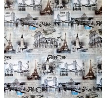 Пакувальний папір (5 листів) "Лондон, Париж, Італія" (70*100 см)