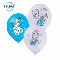Латексні кульки Belbal Ельза та Анна, мікс, білий, блакитний 30 см 12" (25 шт.)