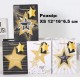 Пакет подарунковий міні "Велика золота зірка" Розмір: XS 16см*12см*6.5см 
