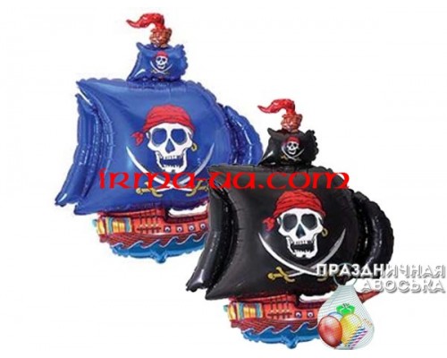 Фольгированный шар фигура Flexmetal "Пиратский Корабль " 84см